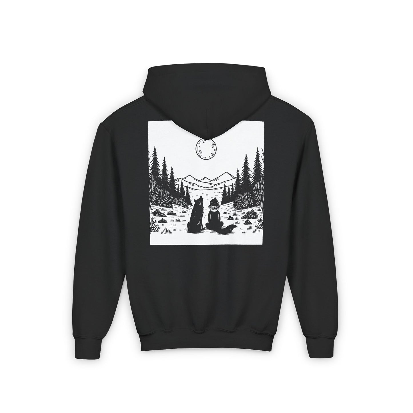 Wild and Free Youth Hoody In Black