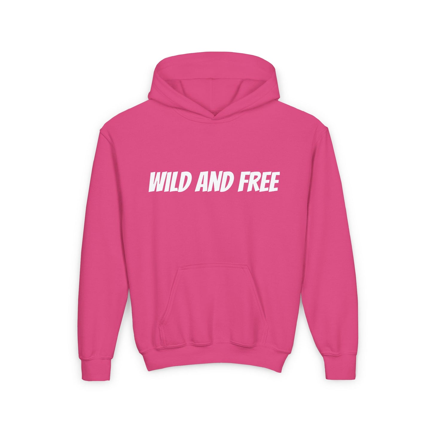Wild and Free Youth Hoody In Hot Pink