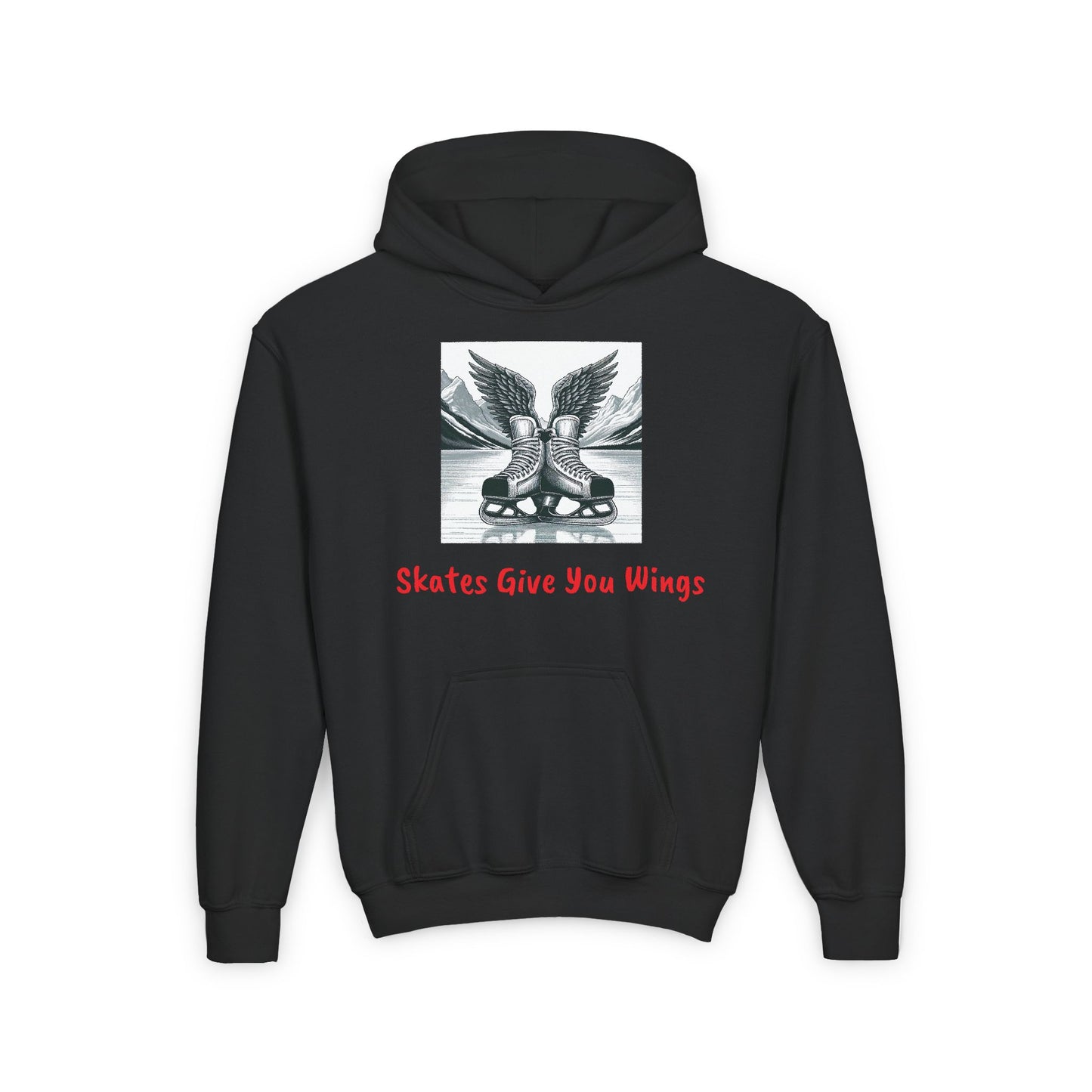 Wings Youth Hoodie Black